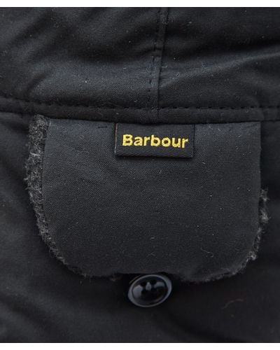 Barbour Black Fleece Lined Trapper Hat