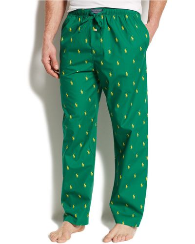 Polo Ralph Lauren Allover Pony Pajama Pants - Green