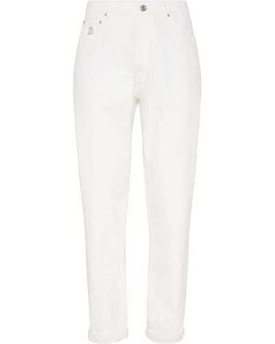 Brunello Cucinelli Five-Pocket-Hose in Iconic Fit - Weiß