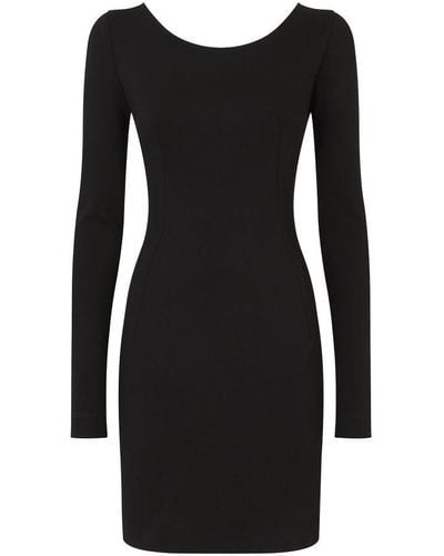 Dolce & Gabbana Short Full Milano Dress With Cut-out Detail - Black