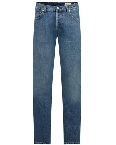Alexander McQueen Slim-Leg Jeans - Blue