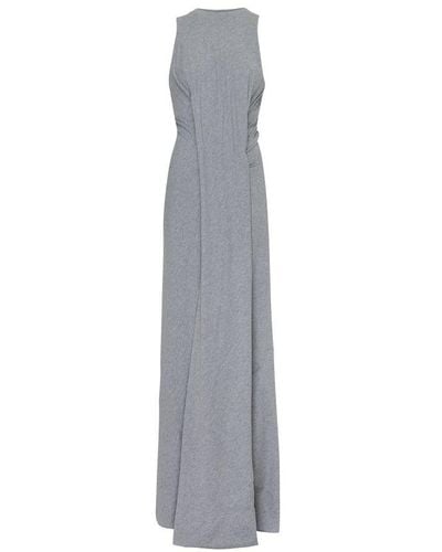 Victoria Beckham Detail Maxi Dress - Grey