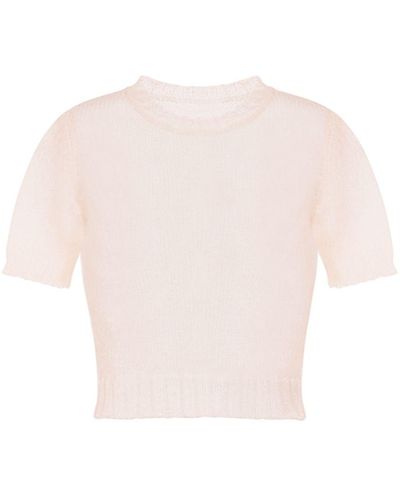 Maison Margiela Extra-Fine Knit Top - Pink