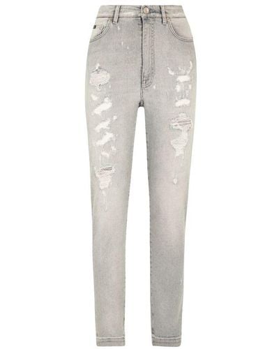 Dolce & Gabbana Denim Grace Jeans - Gray