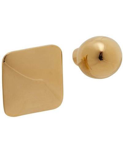 Jacquemus The Round Square Earrings - Natural