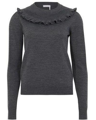 turtleneck sweater with puff sleeves see by chloe pullover