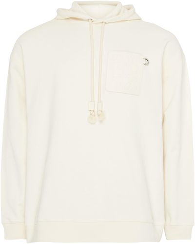 Loewe Sweatshirt à capuche Patch Anagram - Blanc