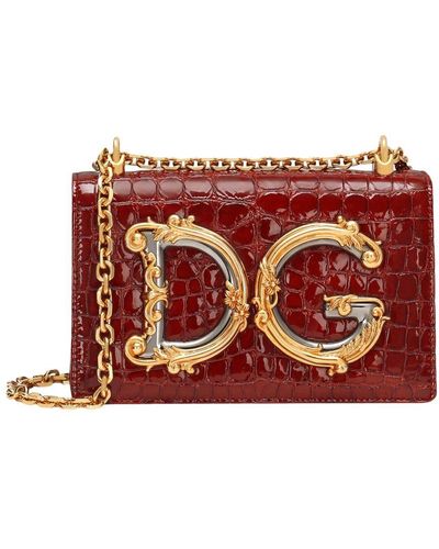 Dolce & Gabbana Medium Dg Girls Shoulder Bag - Red