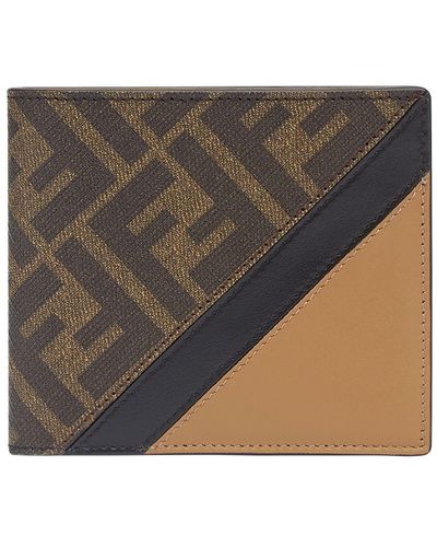 Fendi Diagonal Wallet - Brown