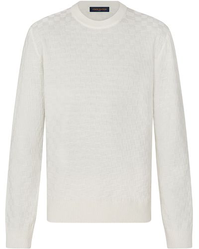 Louis Vuitton Pullover mit Damier Signatur - Weiß
