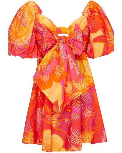 FARM Rio Kurzes Kleid Summer Garden Ombre - Pink