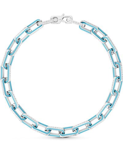 Louis Vuitton Monogram Links Chain Halskette - Blau