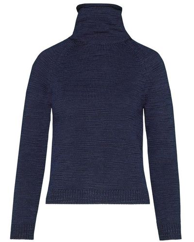 Maison Margiela Knit High-neck Sweater - Blue