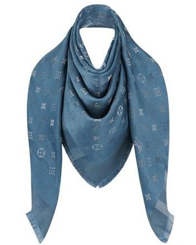 Louis Vuitton Châle Monogram So Shine - Bleu