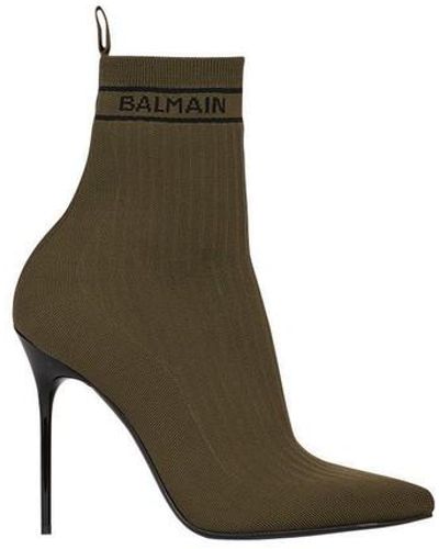 Balmain Skye Ankle Boots - Green
