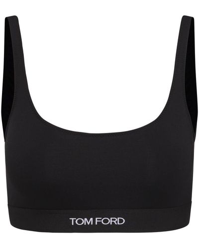 Tom Ford Signature Logo Bra Top - Black