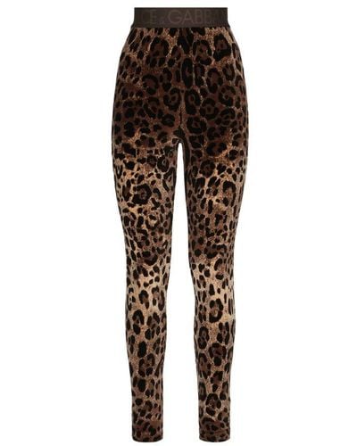 Dolce & Gabbana Chenille leggings - Brown