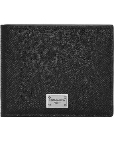 Dolce & Gabbana Calfskin Wallet With Coin Pocket - Black