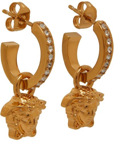 Versace Ohrringe aus Metall mit Strassverzierungen - Mettallic
