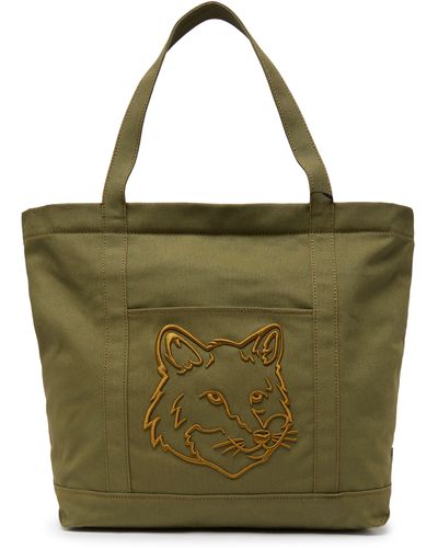 Maison Kitsuné Shopper Fox Head - Grün
