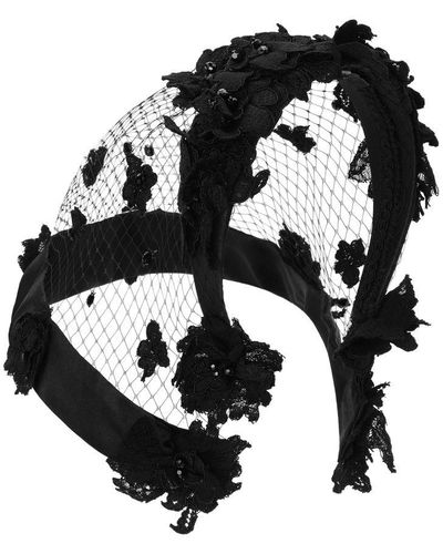 Dolce & Gabbana Hairband With Veil - Black