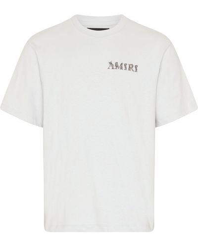 Amiri Barockes Logo-T-Shirt - Weiß