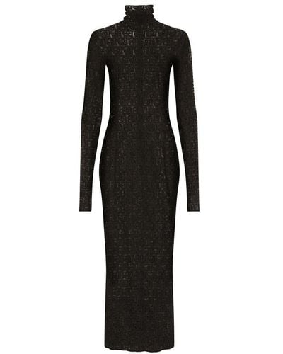 Dolce & Gabbana Tulle Calf-length Dress - Black
