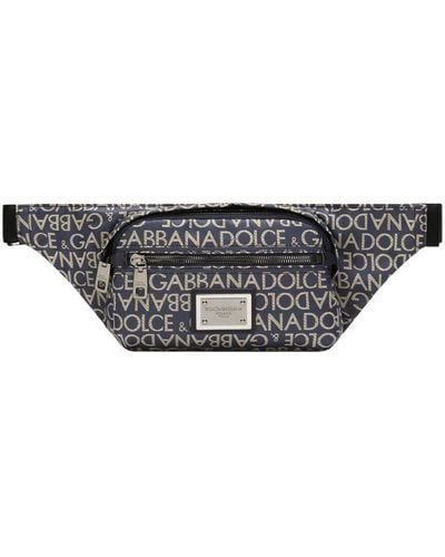 Dolce & Gabbana Small Jacquard Belt Bag - Grey