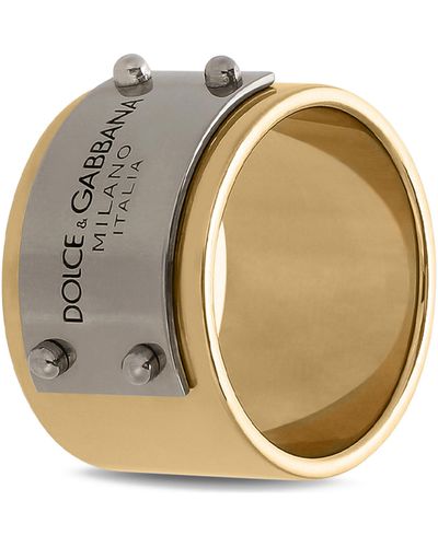 Dolce & Gabbana Bague avec plaquette Dolce&Gabbana - Métallisé