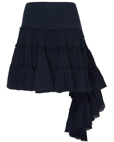 Loewe Ruffled Skirt - Blue