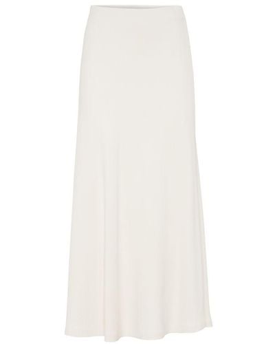 Brunello Cucinelli Twill Couture Flute Skirt - White