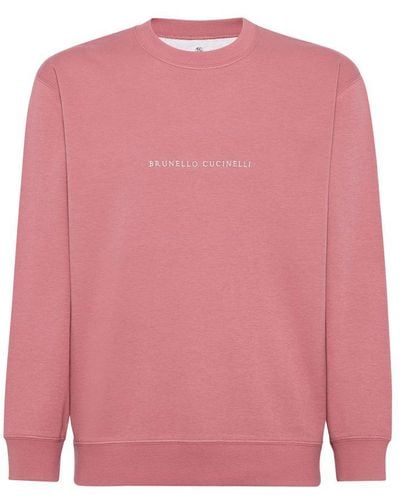 Brunello Cucinelli Embroidered Sweatshirt - Pink
