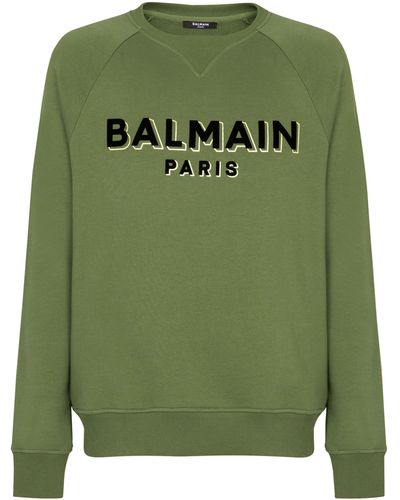 Balmain Sweat-shirt floqué - Vert