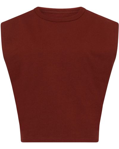 Lemaire T-Shirt mit Flügelärmeln - Rot