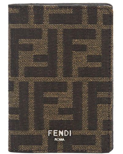 Fendi Ff Card Holder - Green