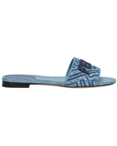 Fendi Signature Sandals - Blue
