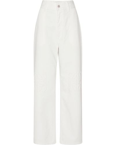 Loewe Jeans baggy Anagram - Blanc