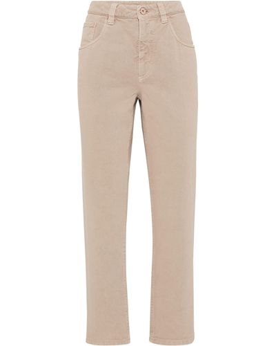 Brunello Cucinelli Hose aus gefärbtem Denim - Natur