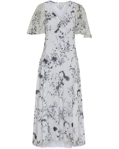 Victoria Beckham Floaty Godet Dress - Gray