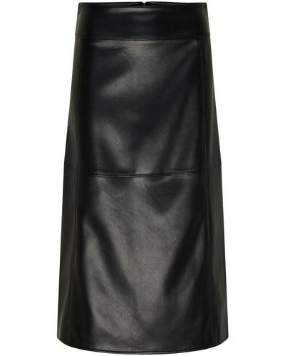 Max Mara Coated Midi Skirt - Black