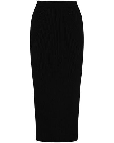 Alexander McQueen Pencil Midi Skirt - Black