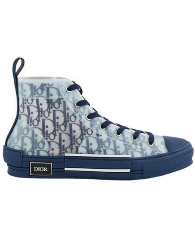 Dior B23 Oblique High-top Sneakers - Blue