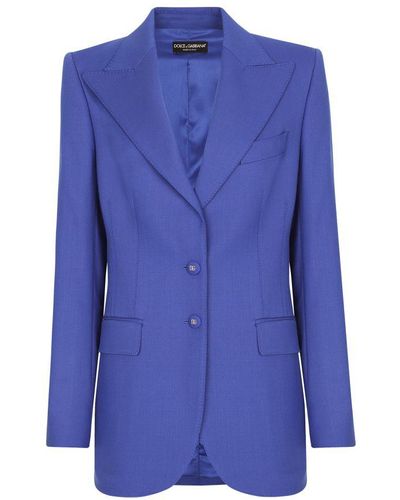 Dolce & Gabbana Two-Way Stretch Wool Jacket - Blue