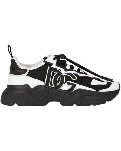 Dolce & Gabbana Mixed-materials Daymaster Trainers - Black