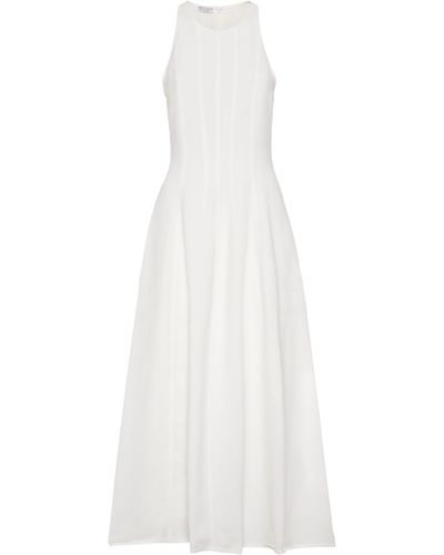 Brunello Cucinelli Robe fluide - Blanc