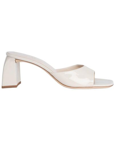 BY FAR Romy Patent Leather Mules - White