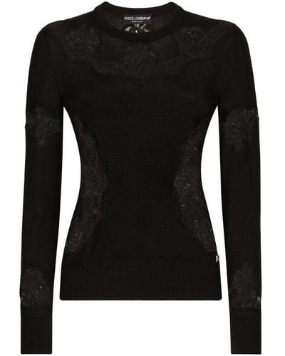 Dolce & Gabbana Cashmere And Silk Sweater - Black