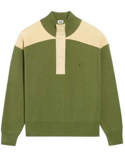 Claudie Pierlot Minimum Half-Zip Sweatshirt - Green