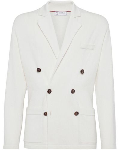 Brunello Cucinelli Jacket-Style Cardigan - White