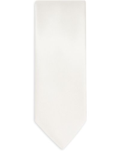 Dolce & Gabbana Krawatte aus Seidensatin (6 cm) - Weiß